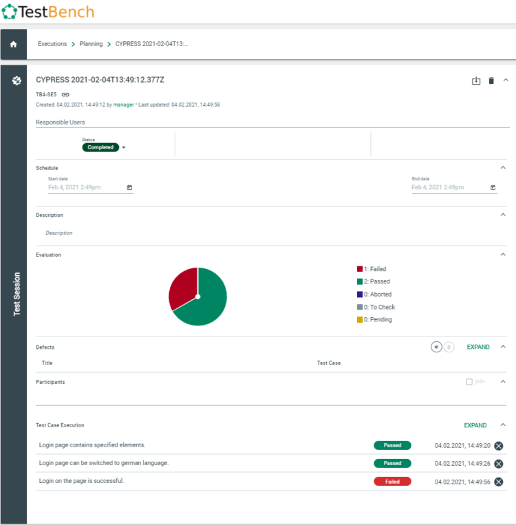 Blog_Cypress_2_Test Sesssion in TestBench