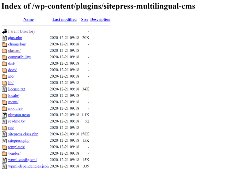 Blog_Security_Testing_Directory Listing Index of WordPress Content
