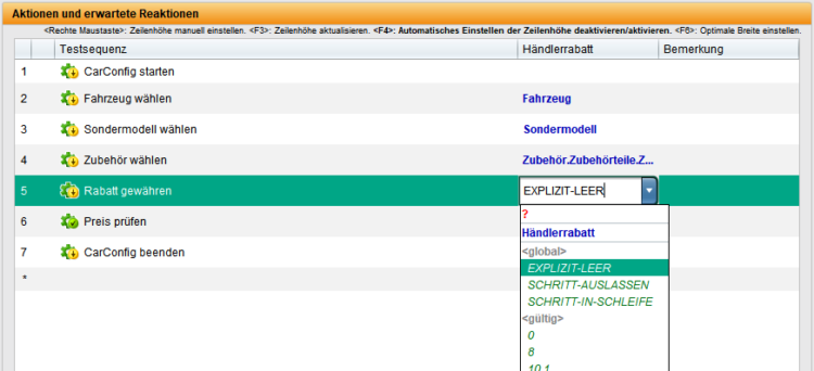 Repräsentanten der globalen Datentypen können als Werte für Parameter anderer Datentypen ausgewählt werden.