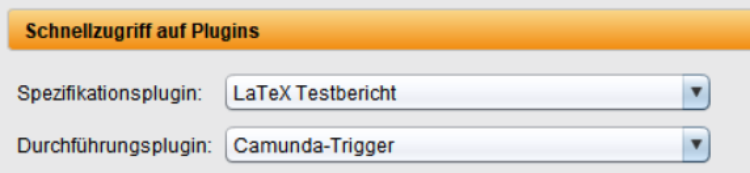 Für jedes Projekt können Plugins für den Schnellzugriff eingestellt werden.